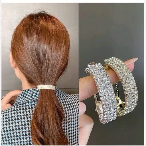 گیره مو زنانه مدل سامورایی فول نگین
