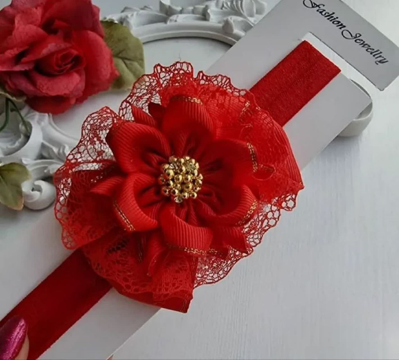 هدبند کودک گلدار
