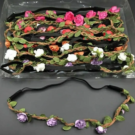 هدبند کشی گلدار